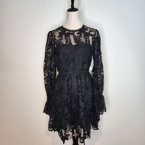 Aqua Lace Womens Black Mini Dress Size Small